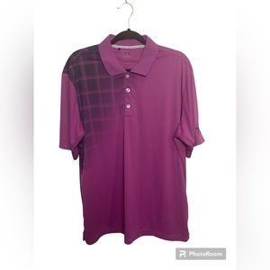 Adidas purple short sleeve golf polo shirt. Indian Wells. Large